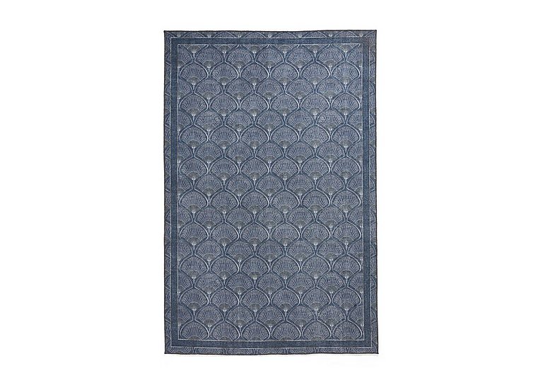 Catherine Lansfield - Deco Peacock Washable Rug - 122cm-x-170cm - Blue