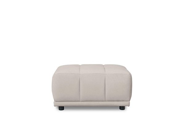 Cube Fabric Large Footstool  Lead Grey | Bed Sava