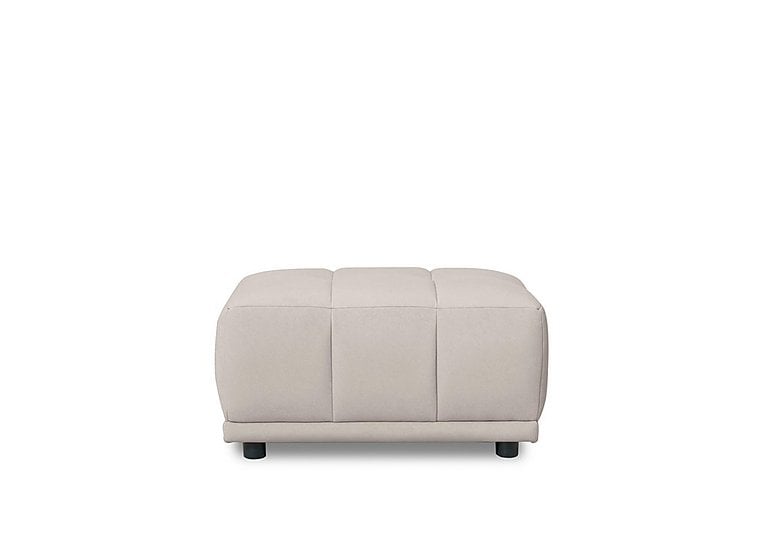 Cube Fabric Large Footstool - Lead Grey