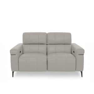 World of Leather  Homestage NC Leather 2 Seater Power Recliner Sofa with Power Headrests  Feather | Bed Sava