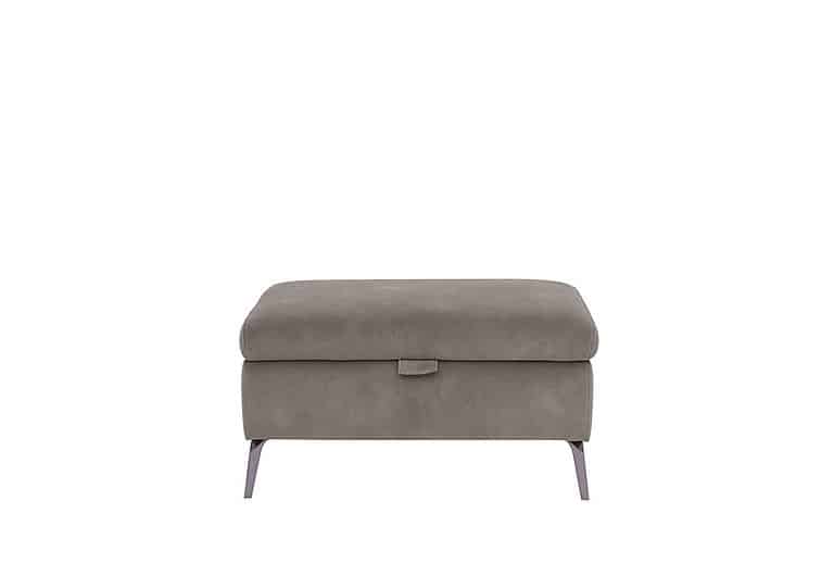 Jude Fabric Storage Footstool - Mocha