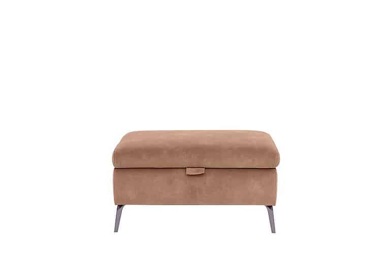 Jude Fabric Storage Footstool - Sand Dexter