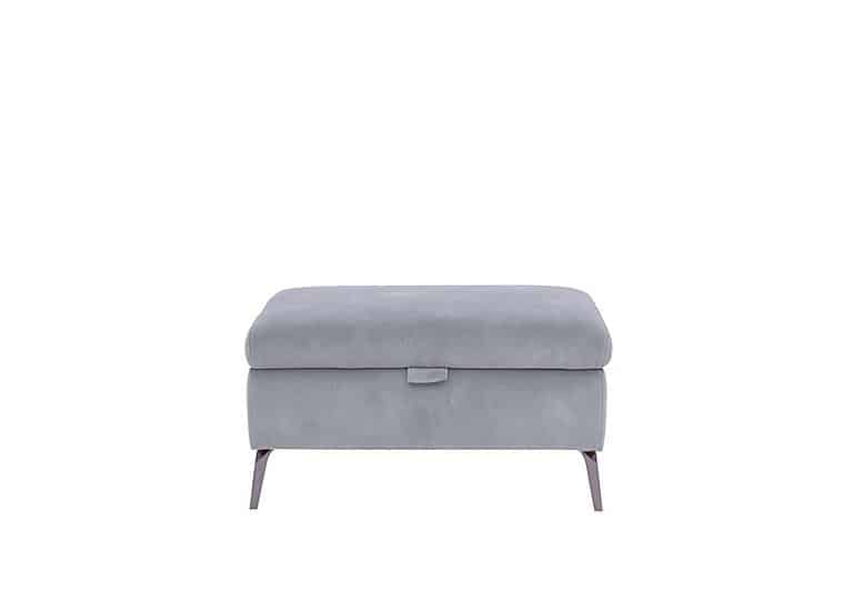 Jude Fabric Storage Footstool - Smoke
