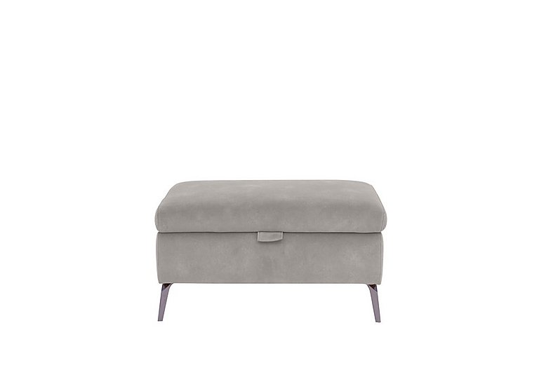 Jude Fabric Storage Footstool - Stone Dexter