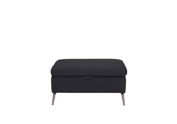 Jude Leather Storage Footstool  Lavender | Bed Sava