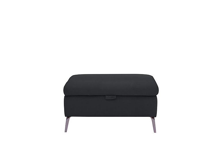 Jude Leather Storage Footstool - Lavender