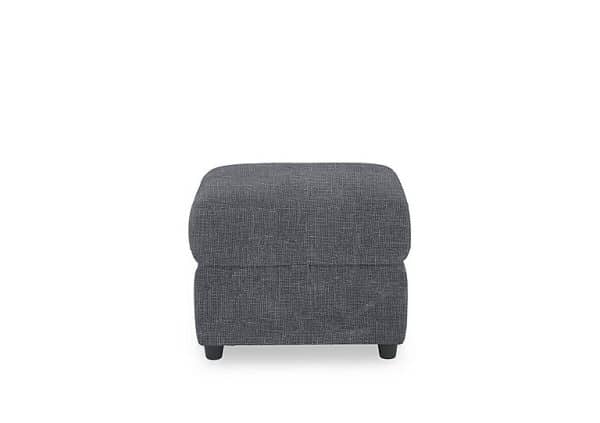 Dublin Fabric Storage Footstool  Halifax Gunmetal | Bed Sava