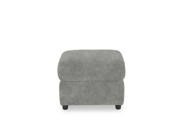 Dublin Fabric Storage Footstool  Marble Light Grey | Bed Sava