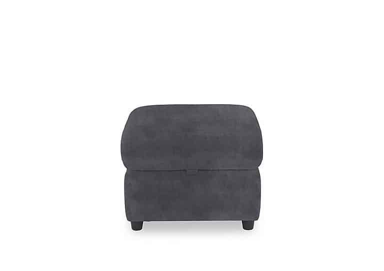 Dublin Fabric Storage Footstool - Nappa Grey