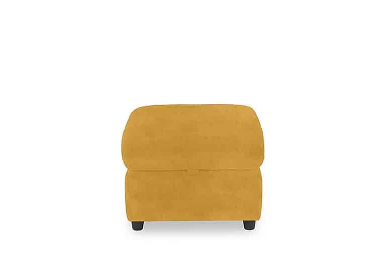 Dublin Fabric Storage Footstool - Velvet Giallo