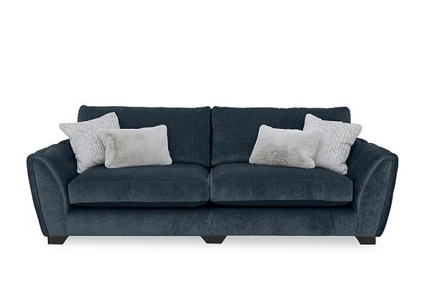 Oh So Glam Aphrodite 4 Seater Split Frame Sofa  Anthracite | Bed Sava