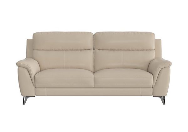 Contempo 3 Seater BV Leather Sofa  Dapple Grey | Bed Sava