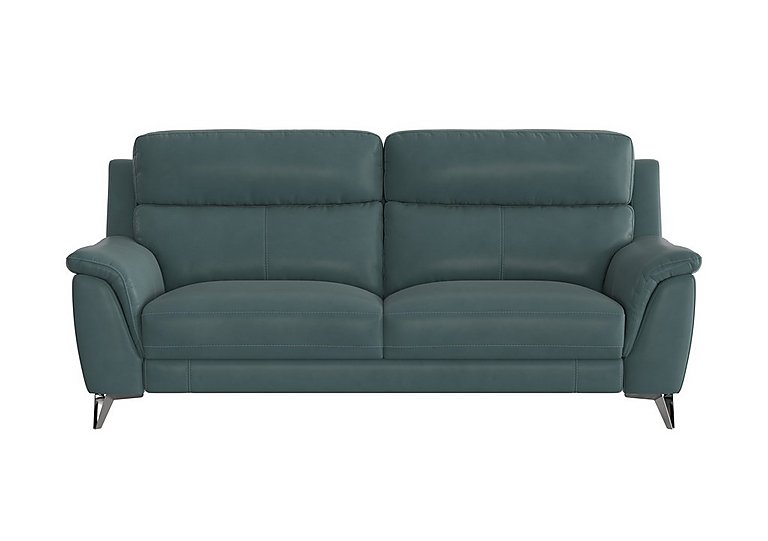 Contempo 3 Seater BV Leather Power Recliner Sofa - BV Lake Green