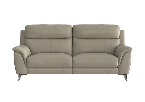 Contempo 3 Seater BV Leather Sofa  BV Taupe | Bed Sava