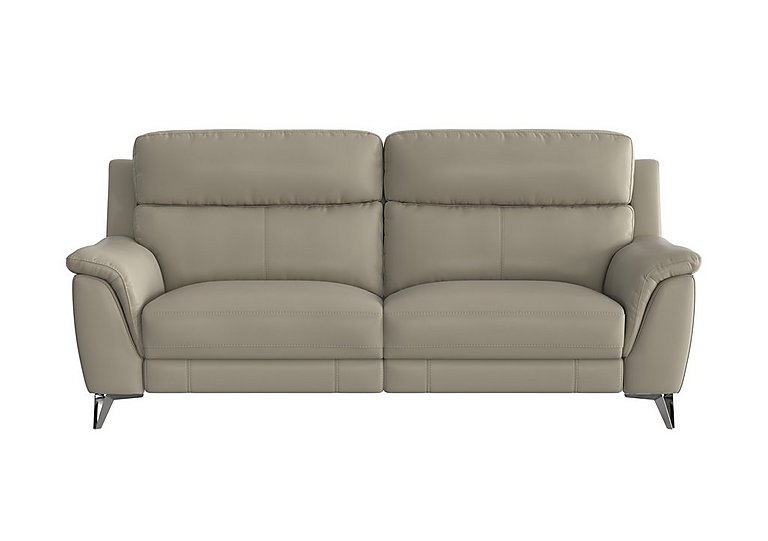Contempo 3 Seater BV Leather Power Recliner Sofa - BV Taupe