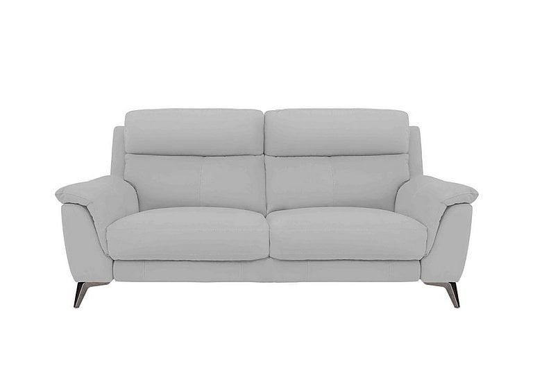 Contempo 3 Seater NC Leather Sofa - Grey