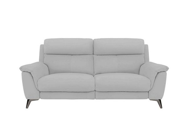 Contempo 3 Seater NC Leather Power Recliner Sofa  Grey | Bed Sava