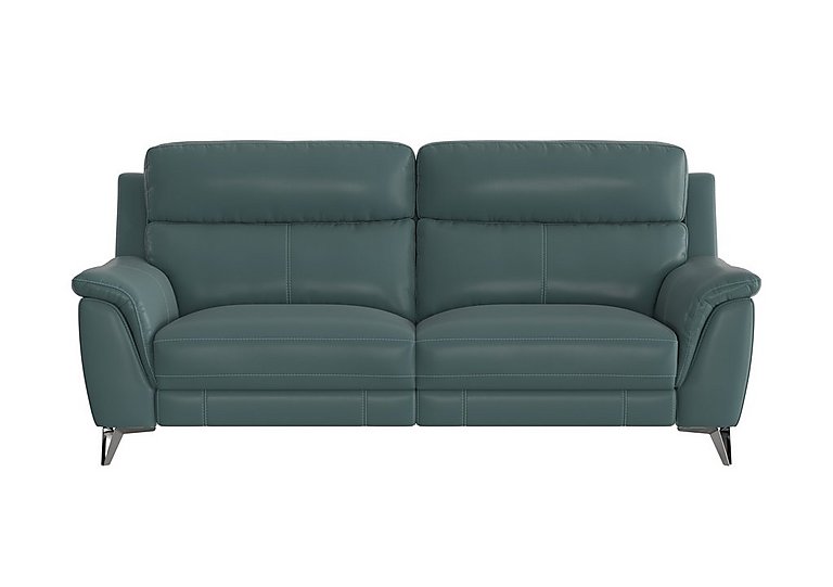 Contempo 3 Seater NC Leather Sofa - NC Lake Green
