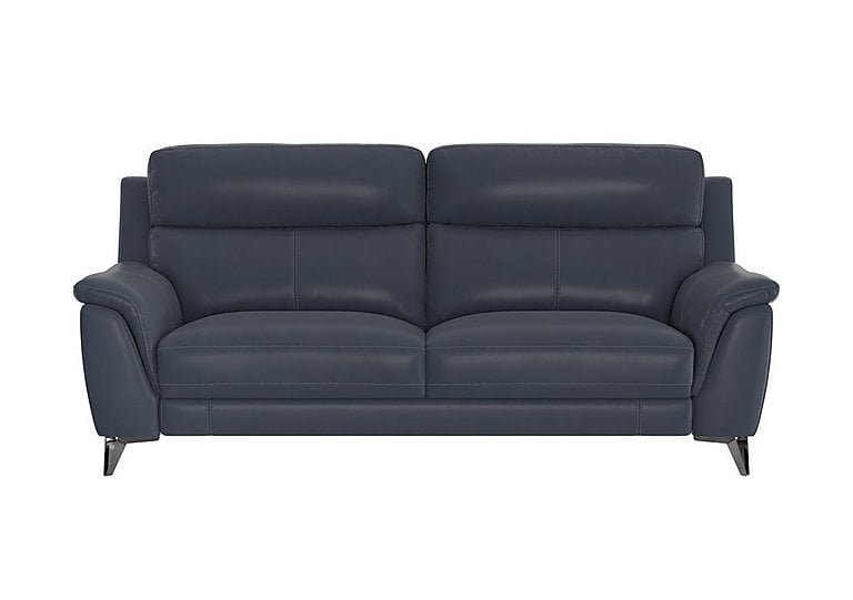 Contempo 3 Seater NC Leather Sofa - NC Ocean Blue