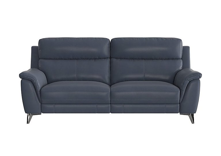 Contempo 3 Seater NC Leather Power Recliner Sofa - NC Ocean Blue