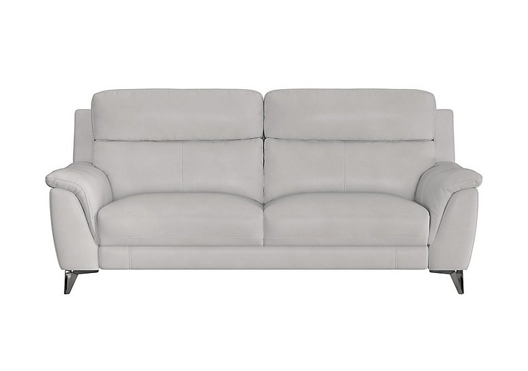 Contempo 3 Seater NC Leather Sofa - NC Star White