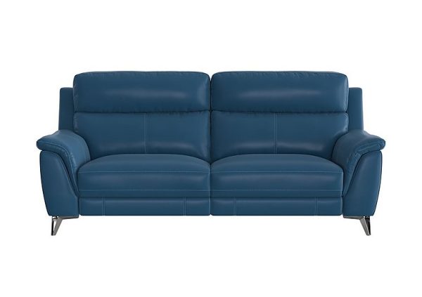 Contempo 3 Seater NC Leather Sofa  Carribean Sea | Bed Sava