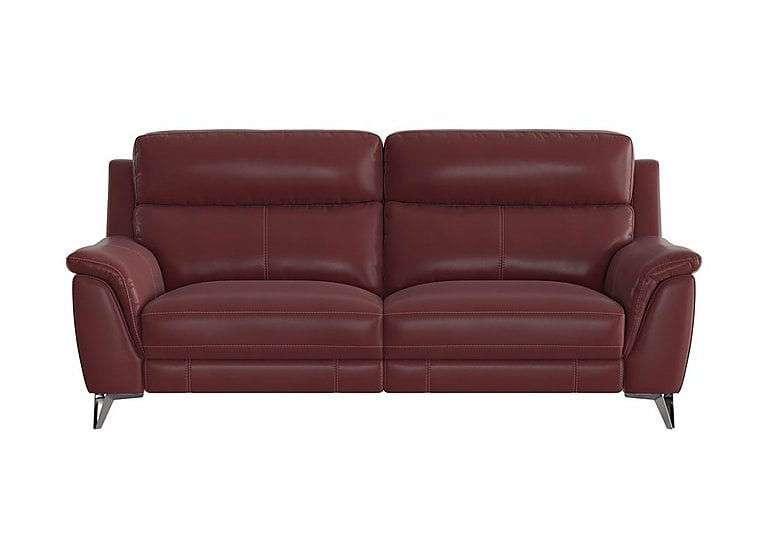 Contempo 3 Seater NC Leather Sofa - NC Deep Red