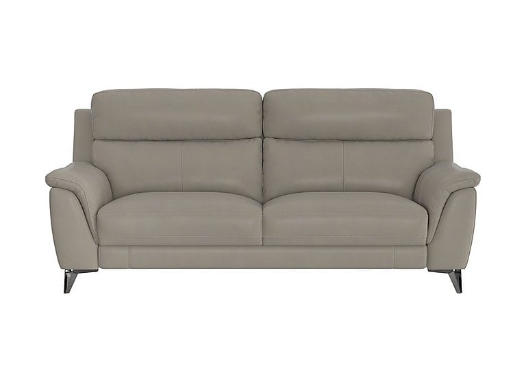 Contempo 3 Seater NC Leather Sofa - Feather