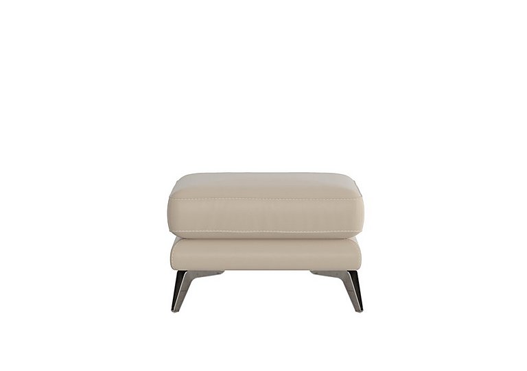 Contempo BV Leather Footstool - Dapple Grey