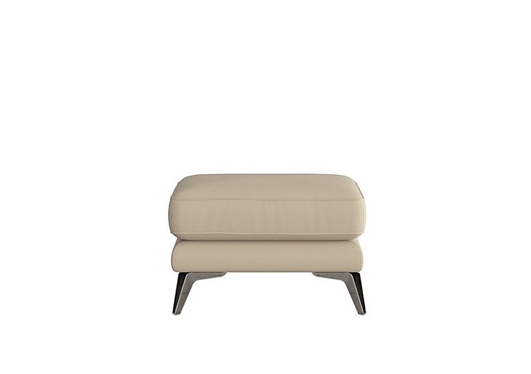 Contempo BV Leather Footstool - BV Bisque