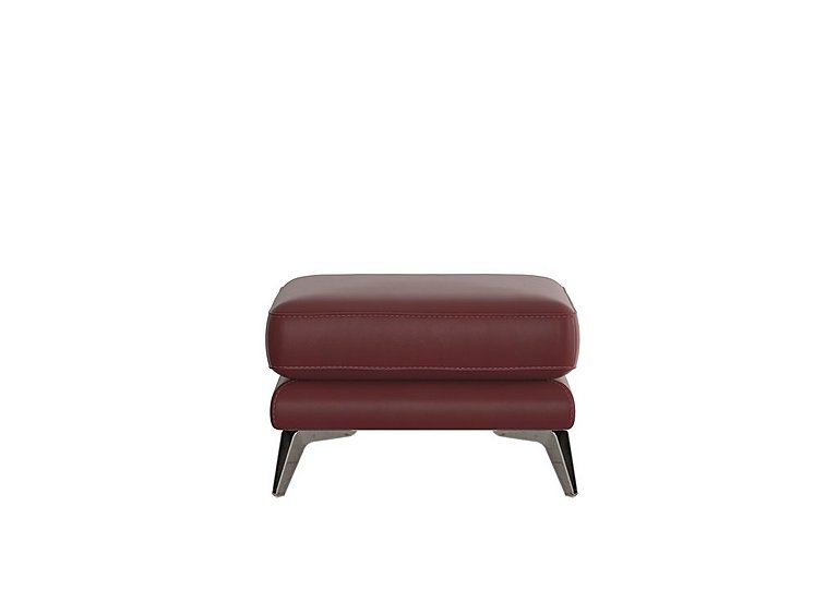 Contempo NC Leather Footstool - NC Deep Red