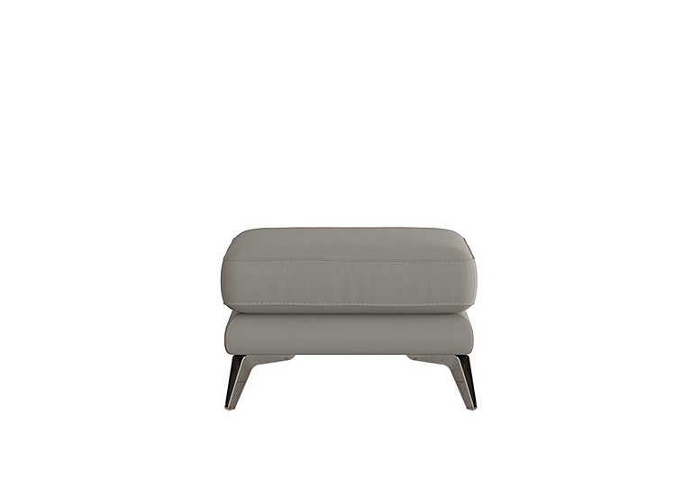 Contempo NC Leather Footstool - Feather