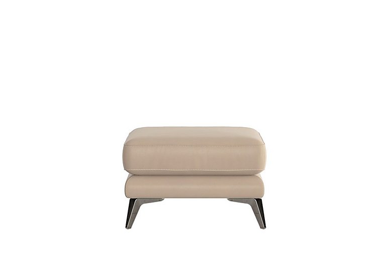Contempo NC Leather Footstool - NC Pebble