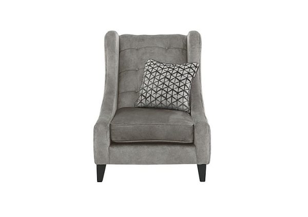 Ariana Fabric Accent Armchair  Dapple Silver | Bed Sava