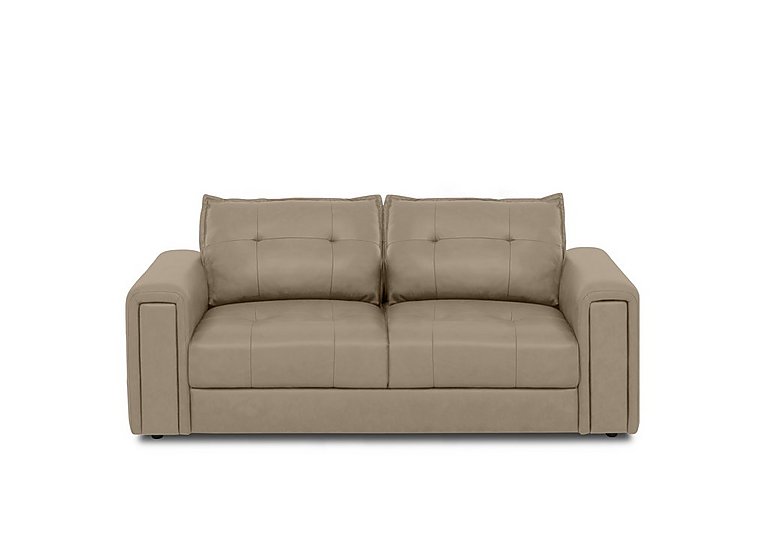 Boutique Goliath 2 Seater Leather Sofa with Storage Drawers - Barley