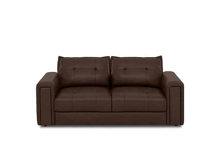 Boutique Goliath 2 Seater Leather Sofa with Storage Drawers - Chocolate