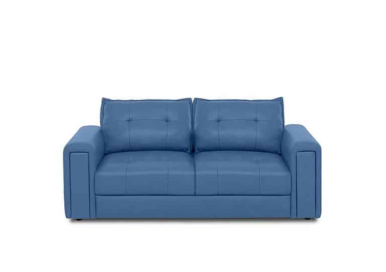 Boutique Goliath 2 Seater Leather Sofa with Storage Drawers - Aegean