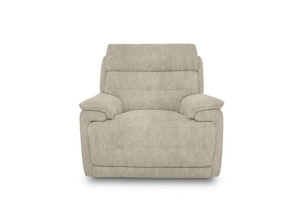 Brescia Fabric Chair with Power Recliner  Cream | Bed Sava