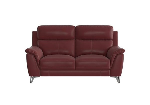 Contempo 2 Seater BV Leather Sofa  BV Deep Red | Bed Sava