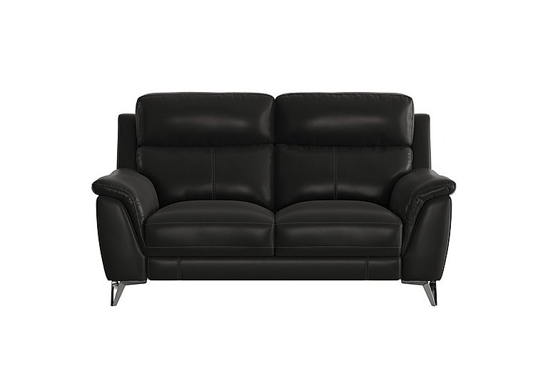 Contempo 2 Seater NC Leather Sofa - Black