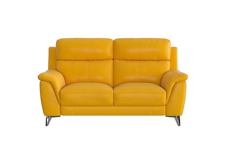 Contempo 2 Seater NC Leather Sofa - Sunflower