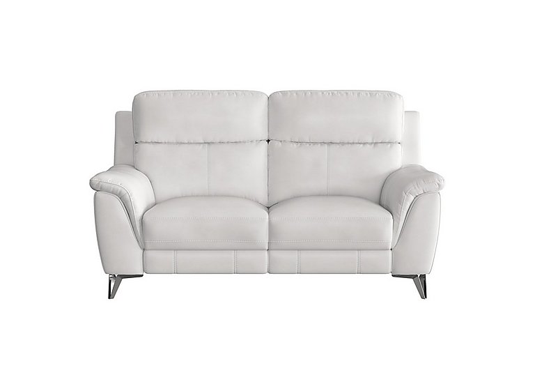 Contempo 2 Seater NC Leather Power Recliner Sofa - NC Star White