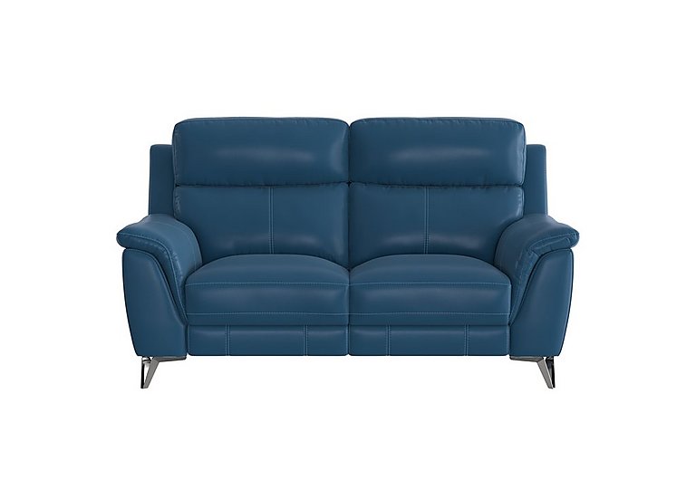 Contempo 2 Seater NC Leather Power Recliner Sofa - Carribean Sea