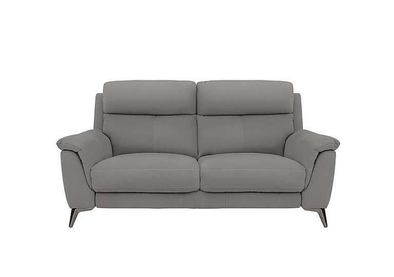 Contempo 2 Seater NC Leather Sofa - Sleet