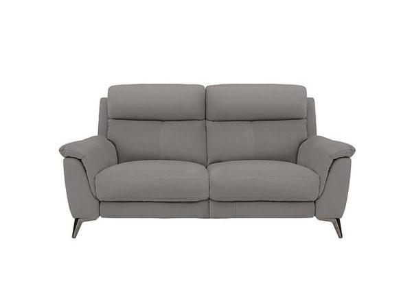 Contempo 2 Seater NC Leather Power Recliner Sofa  Sleet | Bed Sava