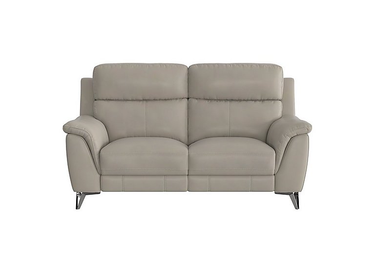 Contempo 2 Seater NC Leather Power Recliner Sofa - Feather