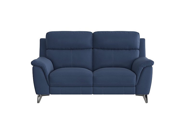 Contempo 2 Seater Fabric Power Recliner Sofa - Blue