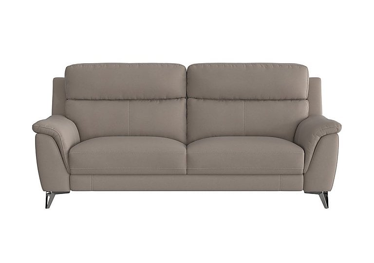 Contempo 3 Seater Fabric Sofa - Silver