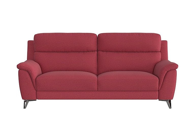 Contempo 3 Seater Fabric Sofa - Red