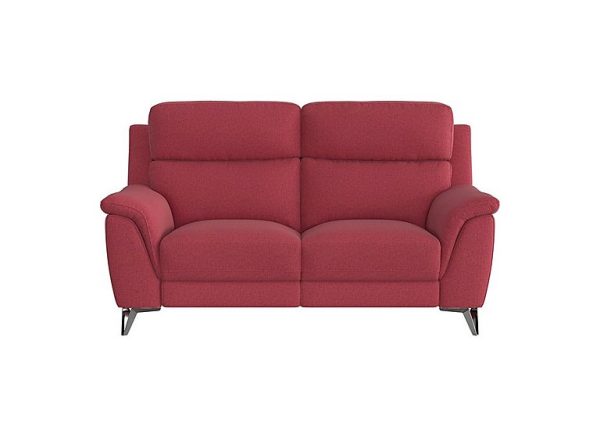 Contempo 2 Seater Fabric Power Recliner Sofa  Red | Bed Sava